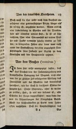 23-34, Von dem Brechen (vomitus)