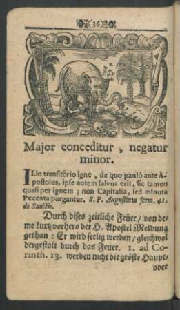 Maior conceditur, negatur minor.