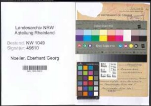 Entnazifizierung Eberhard Georg Noeller , geb. 25.11.1911 (Notar)