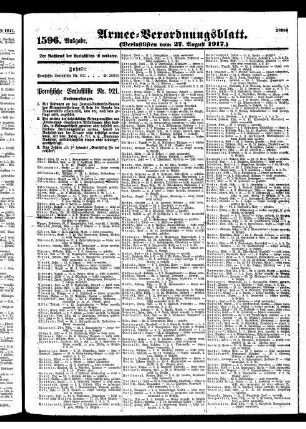 1596.Ausgabe. Montag, 27. August 1917