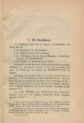 I. Die Bauführung.