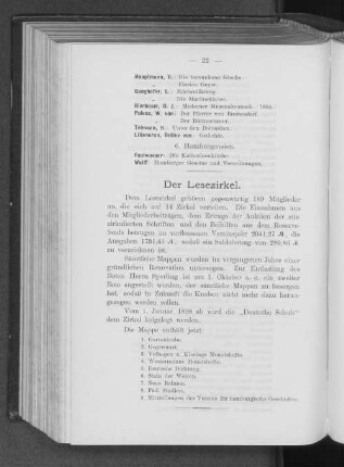Der Lesezirkel.