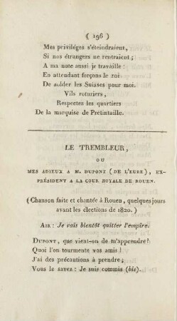 Le Trembleur, Ou Mes Adieux A M. Dupont (De L'Eure), ...