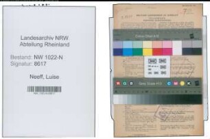 Entnazifizierung Luise Neeff , geb. 11.05.1891 (Kinderschwester)