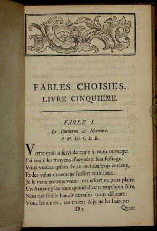 Fable I. Le Bucheron & Mercure. - Fable X. La Montagne qui accouche.