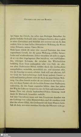Grossmutter Und Die Blumen
