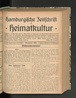 Vom Hamburger Dom. : Eine Anregung.