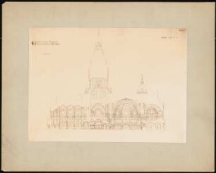Garnisonskirche, Dresden-Albertstadt: Längsschnitt