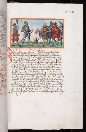 Kasier Maximilian und die Vertreter der Kantone