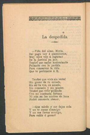La despedida