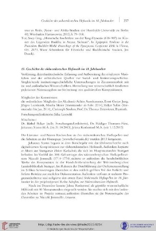 15. Geschichte der südwestdeutschen Hofmusik im 18. Jahrhundert