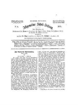 Zur Reform der Schulverfassung : (Schluß)