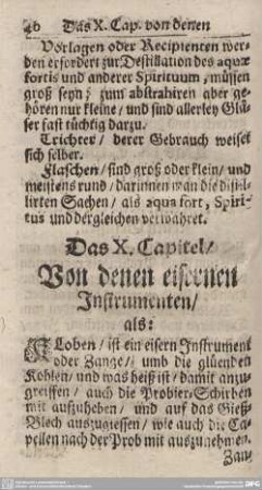 Das X. Capitel/Von denen eisernen Instrumenten/als: