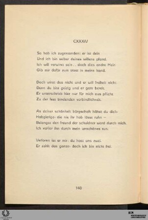 CXXXIV: So hab ich zugestanden: er ist dein