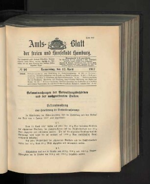 No. 92, 12. April 1917