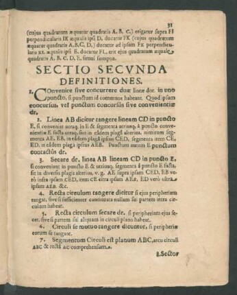Sectio Secunda Definitiones.