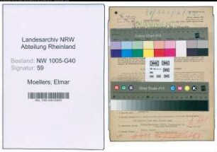 Entnazifizierung Elmar Moellers , geb. 04.06.1914 (Richter)