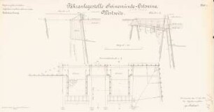 Fähranlegestelle Swinemünde-Ostswine, Swinemünde: Westseite: Grundriss, Schnitte 1:100