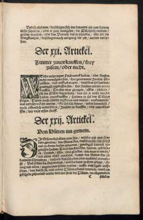 Der xxi. Artickel. - Der xxx Artickel.