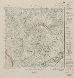 2846 (alte Nr.: 1399) Gandenitz, Meßtischblatt (4cm - Karte)