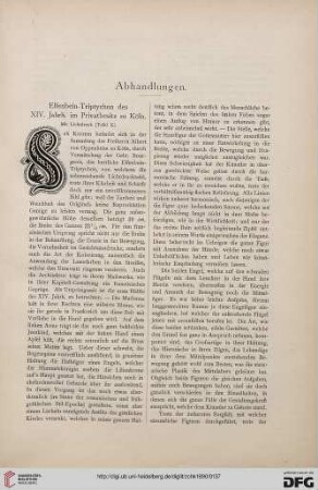 Elfenbein-Triptychon des XIV. Jahrhunderts im Privatbesitz zu Köln