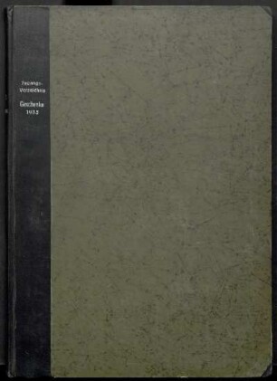 Zugangsverzeichnis Geschenke 1933 : 3. Mai 1933 bis 29. März 1934