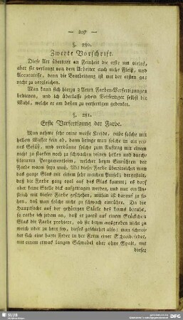 Zweyte Vorschrift. Verfertigung der Farbe (§ 280-283)