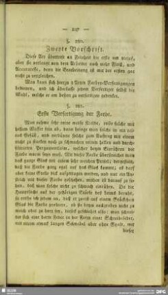 Zweyte Vorschrift. Verfertigung der Farbe (§ 280-283)
