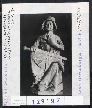 Freiburg i. Br., Münster: Westturm, Ritter (Grafenstatue)