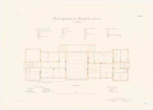 Küchen-, Maschinen- und Werkstättengebäude der Charité, Berlin: Küchengebäude: Grundriss 1. Obergeschoss 1:100