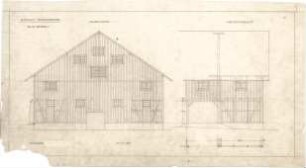Littmann, Max; Bocksberg; Hofgut, Feldscheune, Tenne und Silo - Siloanbau (Grundriss, Ansichten)