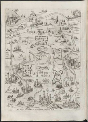 Vero disegno de la Mirandola, con le citta casteli ville et poste nel suo sito