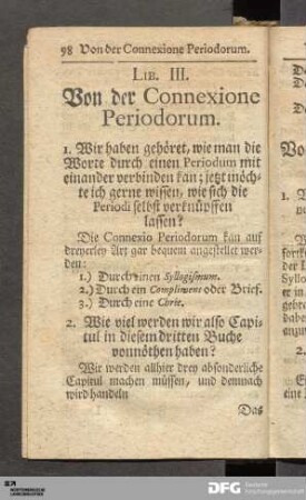 Lib. III. Von der Connexione Periodorum