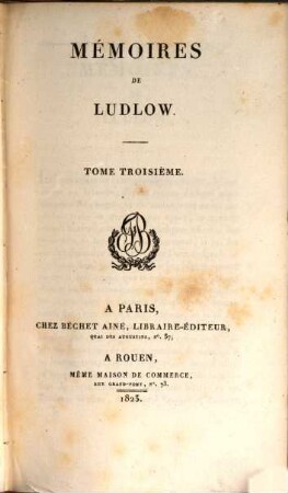Mémoires de Ludlow, 3