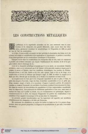 Les grandes constructions métalliques à l'Exposition
