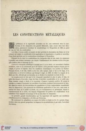 Les grandes constructions métalliques à l'Exposition