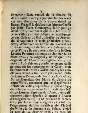 Arrest de la cour du Parlement de Navarre concernant la sociéte de Jesu : du 21. Mai 1763