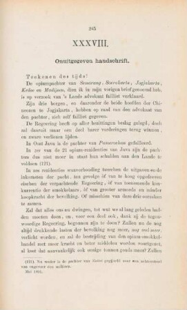 XXXVIII. Onuitgegeven handschrift