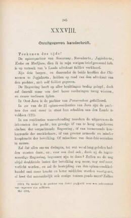 XXXVIII. Onuitgegeven handschrift