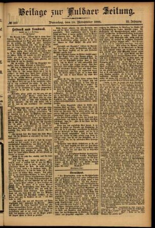 Zweite Ausgabe vom Dienstag, den 19. November 1895.