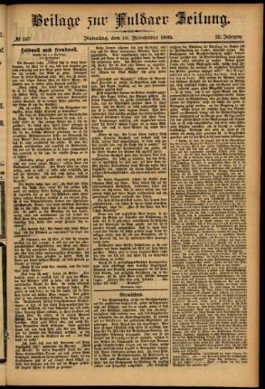 Zweite Ausgabe vom Dienstag, den 19. November 1895.