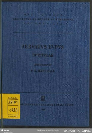 Servati Lupi Epistulae