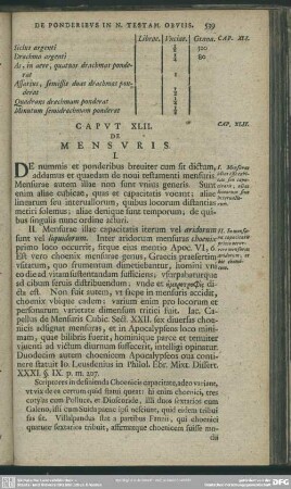 Caput XLII. De mensuris