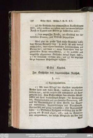Erstes Kapitel. Zur Geschichte des byzantinischen Reiches.