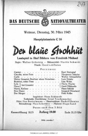 Der blaue Strohhut