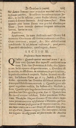 205-215, Lectio XL. Prosecutio hujus materiae. - Lectio XLI. De Oratione Dominica.