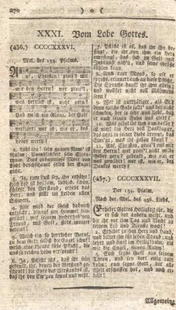 XXXI. Vom Lobe Gottes.