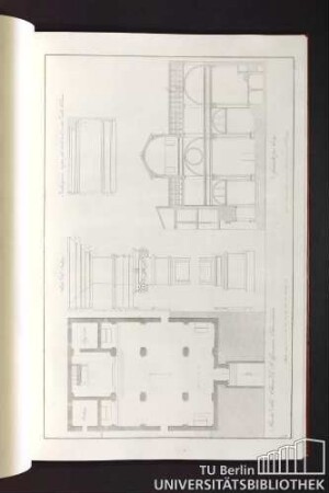 Pianta della chiesa di S. Giovanni Elemosinario. Spaccato per lungo.