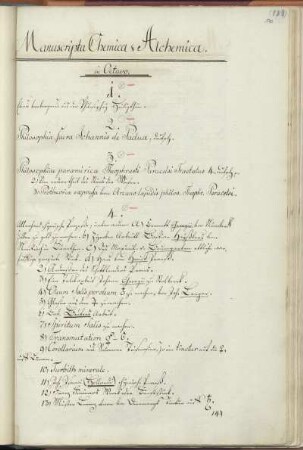 Manuscripta chemica & alchemica in octavo