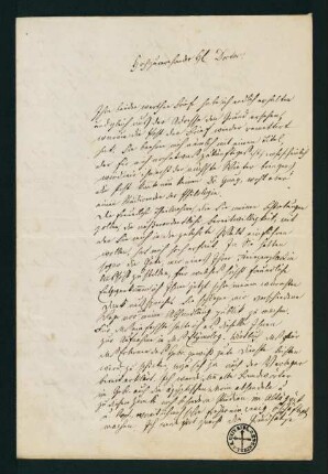 Brief vom 26. Mai 1851